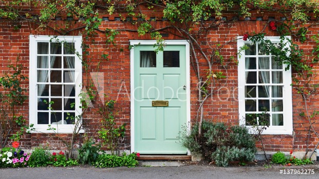 Picture of View of a Beautiful House and Front Door on a London Street